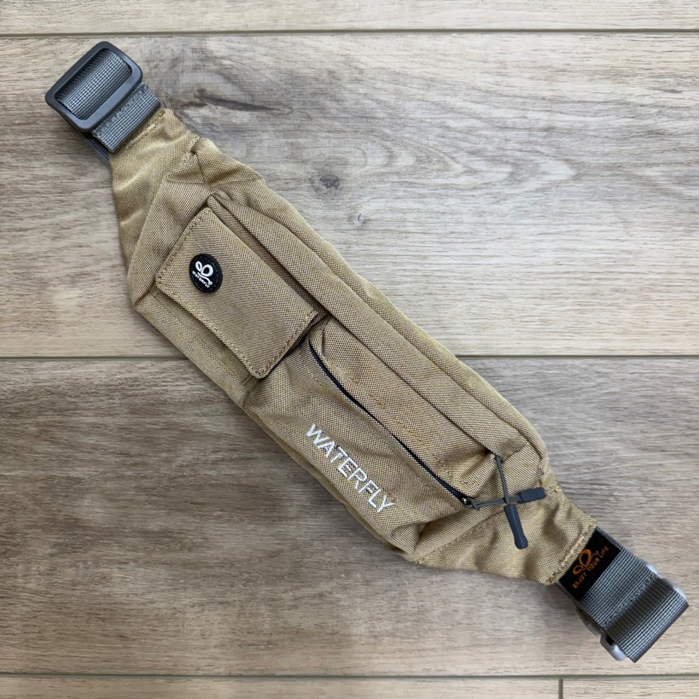 Waterfly Water Resistant Belt Bag Fanny Pack Tan Khaki Gorpcore Hiking Travel